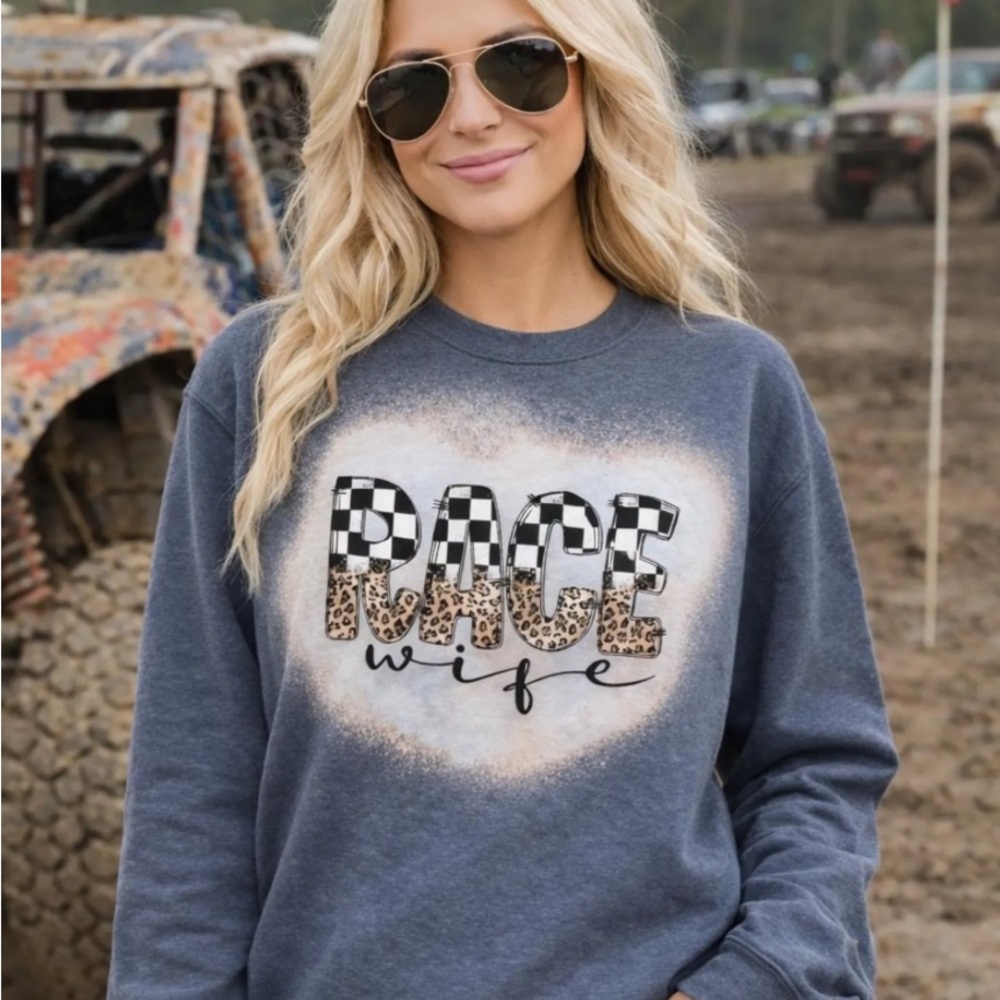 Race Wife Crewneck Sweatshirt